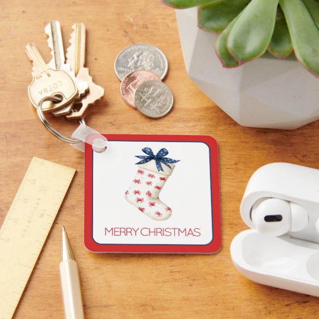 Porte-clés Crabe rouge côtier Prise de Noël (Bureau)