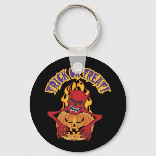 Porte-clés Crâne de diable Halloween