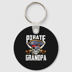 Porte-clés Crâne de famille pirate grand-père jolly roger os