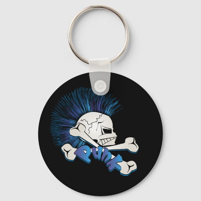 Porte-clés Crâne de punk (Recto)