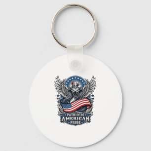Porte-clés Crâne de serpent patriotique Liberté Bête Hybride