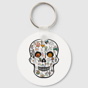 Porte-clés Crâne d'Halloween 67 2025