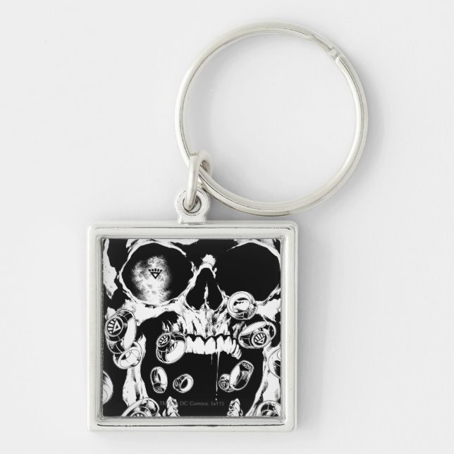 Porte-clés Crâne et anneaux (Devant)