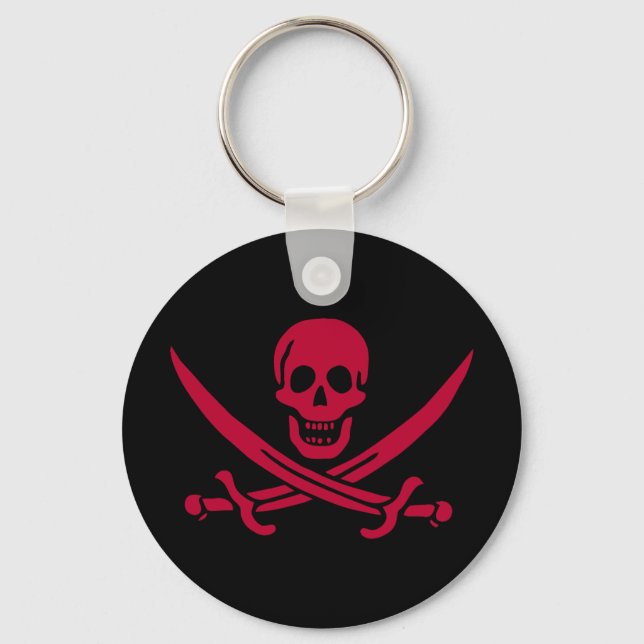 Porte-clés Crâne et épées de Crimson Drapeau pirate de Calico (Recto)