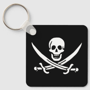 Porte-clés Crâne et épées Drapeau pirate de Calico Jack