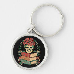 Porte-clés Crâne Floral sur vos Livres