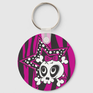 Porte-clés Crâne Girlie Emo