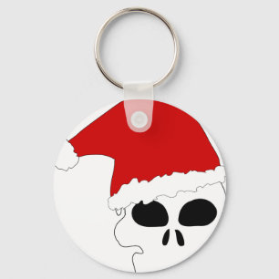 Porte-clés crâne goth noël