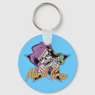 Porte-clés Crâne Mardi Gras Jester