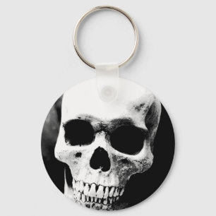 Porte-clés Crâne noir et blanc