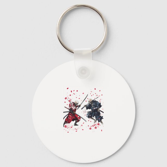 Porte-clés Crâne Samurai Duel (Recto)