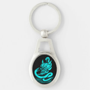 Porte-clés Crâne - Tête diabolique avec serpent