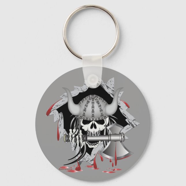 Porte-clés Crâne viking (Recto)
