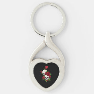 Porte-clés Crânes Roses Día de Muertos