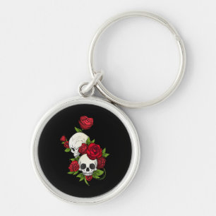 Porte-clés Crânes Roses Día de Muertos