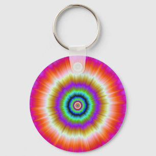 Porte-clés Cravate en violet rouge et Porte - clé vert