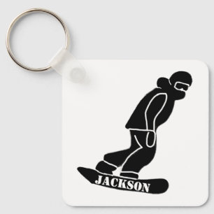 Porte-clés Crayon de snowboard freeride noir