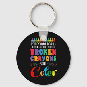 Porte-clés Crayons cassés Couleur encore Sensibilisation à la