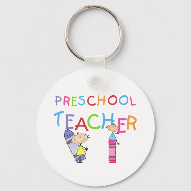 Porte-clés Crayons Enseignants préscolaires TShirts et cadeau (Recto)