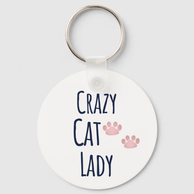 Porte-clés Crazy Cat Lady Porte - clé (Recto)