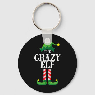 Porte-clés Crazy Elf Matching Family Group Christmas Party