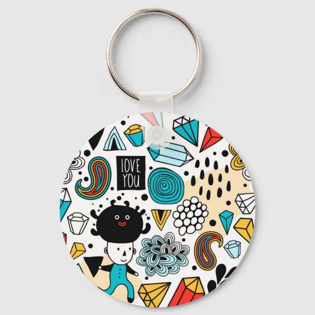 Porte-clés Crazy head (Recto)