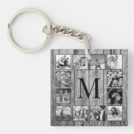 Porte-clés Create Your Custom Photo Collage Rustic Farmhouse