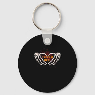 Porte-clés Creep It Real, Skeleton Mains Montrant Le Coeur