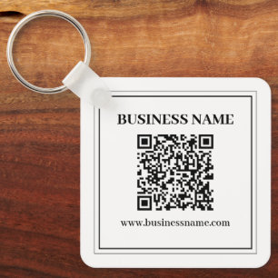 Porte-clés Créer un code QR scannable   Noir & Blanc