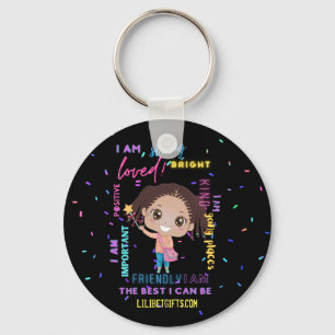 Porte-clés Créez vos propres affirmations positives de fille