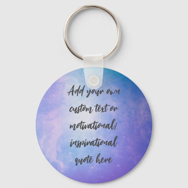 Porte-clés Créez Votre Propre Citation Motivationnelle Pastel (Recto)