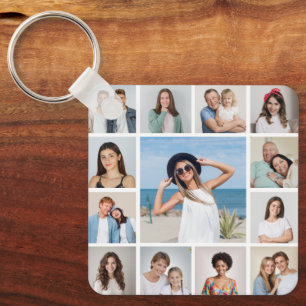 Porte-clés Créez Votre Propre Collage de 13 Photos