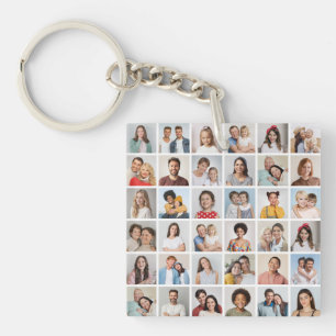 Porte-clés Créez votre propre collage de 36 photos