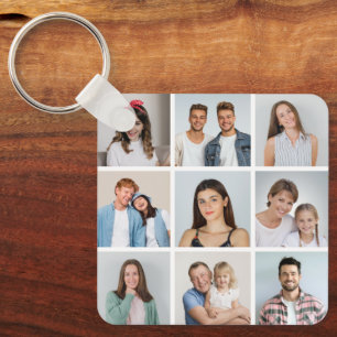 Porte-clés Créez votre propre collage de 9 photos