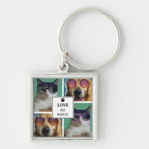 Porte-clés Créez votre propre collection photo de 4 animaux d