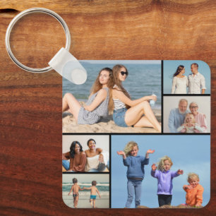 Porte-clés Créez votre propre collection photo de 6 personnes