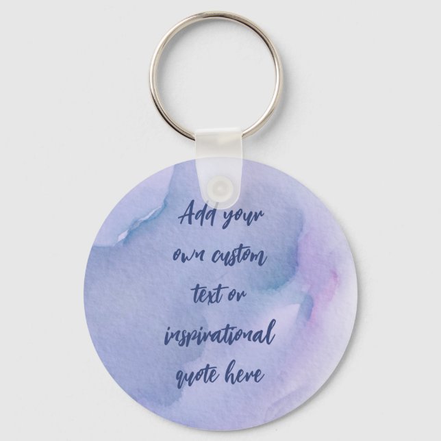 Porte-clés Créez votre propre devis de motivation aquarelle (Recto)