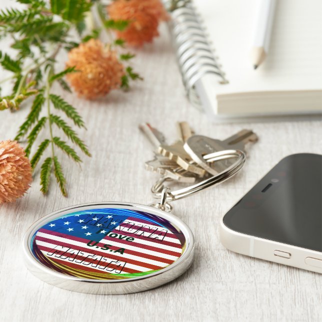 Porte-clés Créez votre propre I LOVE USA (Côté)