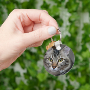 Porte-clés Créez Votre Propre Photo de Chat Personnalisée