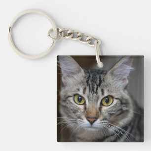 Porte-clés Créez Votre Propre Photo de Chat Personnalisée