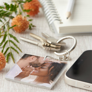 Porte-clés Créez Votre Propre Photo Moderne Personnalisée