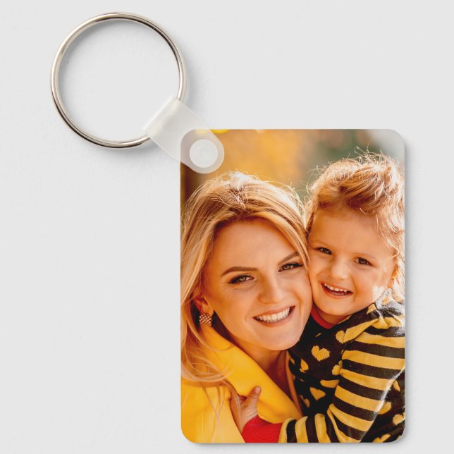 Porte-clés Créez votre propre photo personnalisée (Recto)