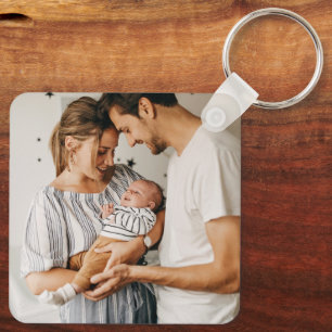 Porte-clés Créez Votre Propre Photo Personnalisée Deux Photos