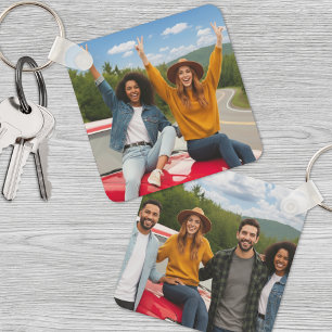 Porte-clés Créez votre propre photo recto verso