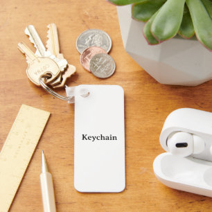 Porte-clés Créez votre propre rectangle en aluminium 1,25" x 