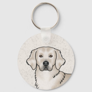 Porte-clés Crème anglaise Golden Retriever mignonne Portrait 