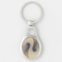 Crème enchaînée et conception géométrique bleue