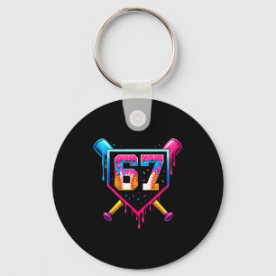 Porte-clés Crème Glacée de Baseball qui Dégouline Numéro 67 S