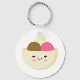 Porte-clés Crème glacée Kawaii