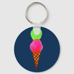 Porte-clés Crème glacée pop art